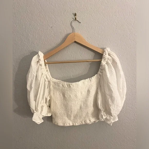 Jens Pirate booty, off the shoulder crop top, white, brand new, size small. - Picture 4 of 4